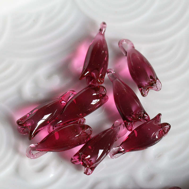 玉兰花吊坠花影梦琉璃手工材料