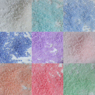 2mm幻彩奶油米珠流苏串珠吊坠耳环手链项链古风配件材料花影梦