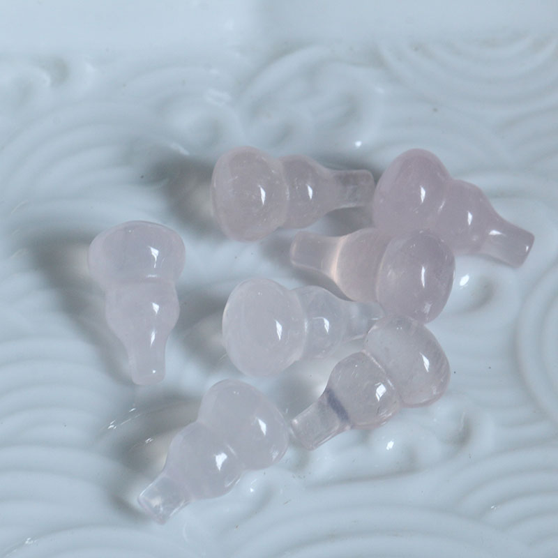 花影梦粉晶葫芦吊坠材料配件