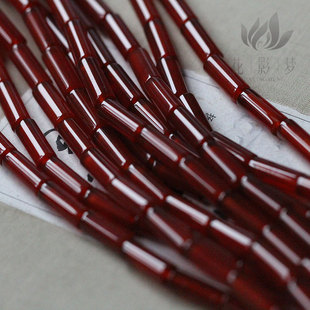 花影梦发簪发饰头饰DIY配件 16mm红玛瑙管珠