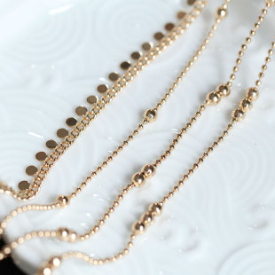 黄铜珠珠亮片链条保色手工服装 饰 辅料材料配件发簪古风汉服百搭装