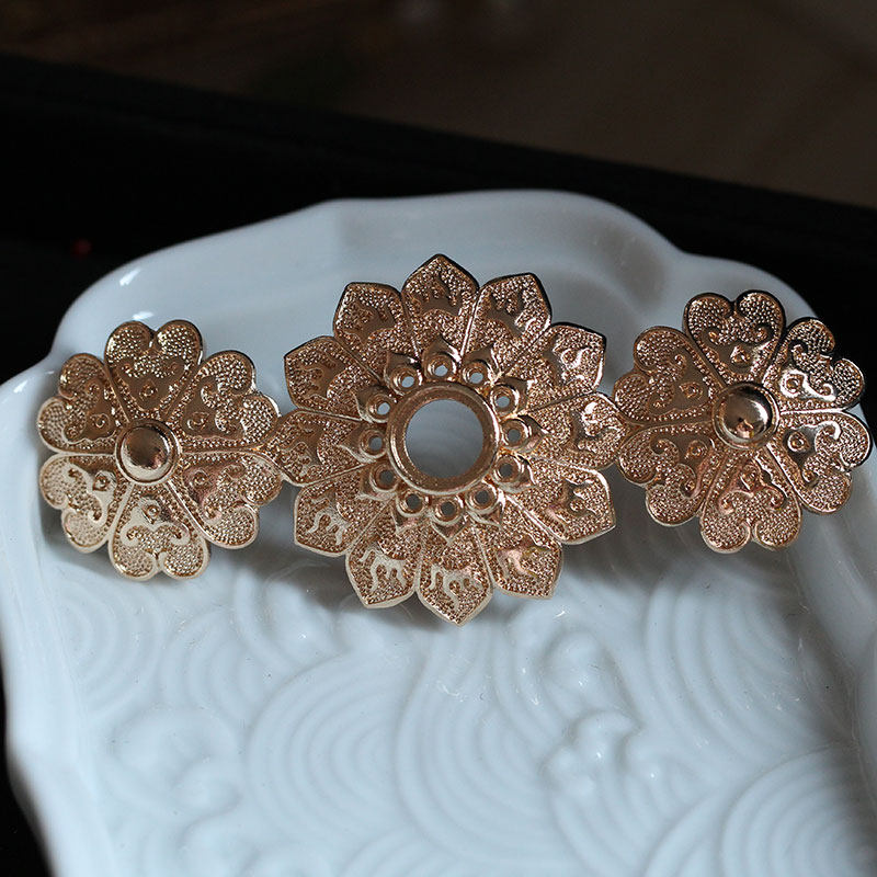 花影梦黄铜保色莲花冠