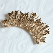 铸铜黄铜保色锦鲤跃龙门凤尾小冠发簪材料花影梦汉服婚庆配件