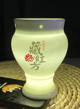 骨瓷材质双层隔热艾灸罐陶瓷
