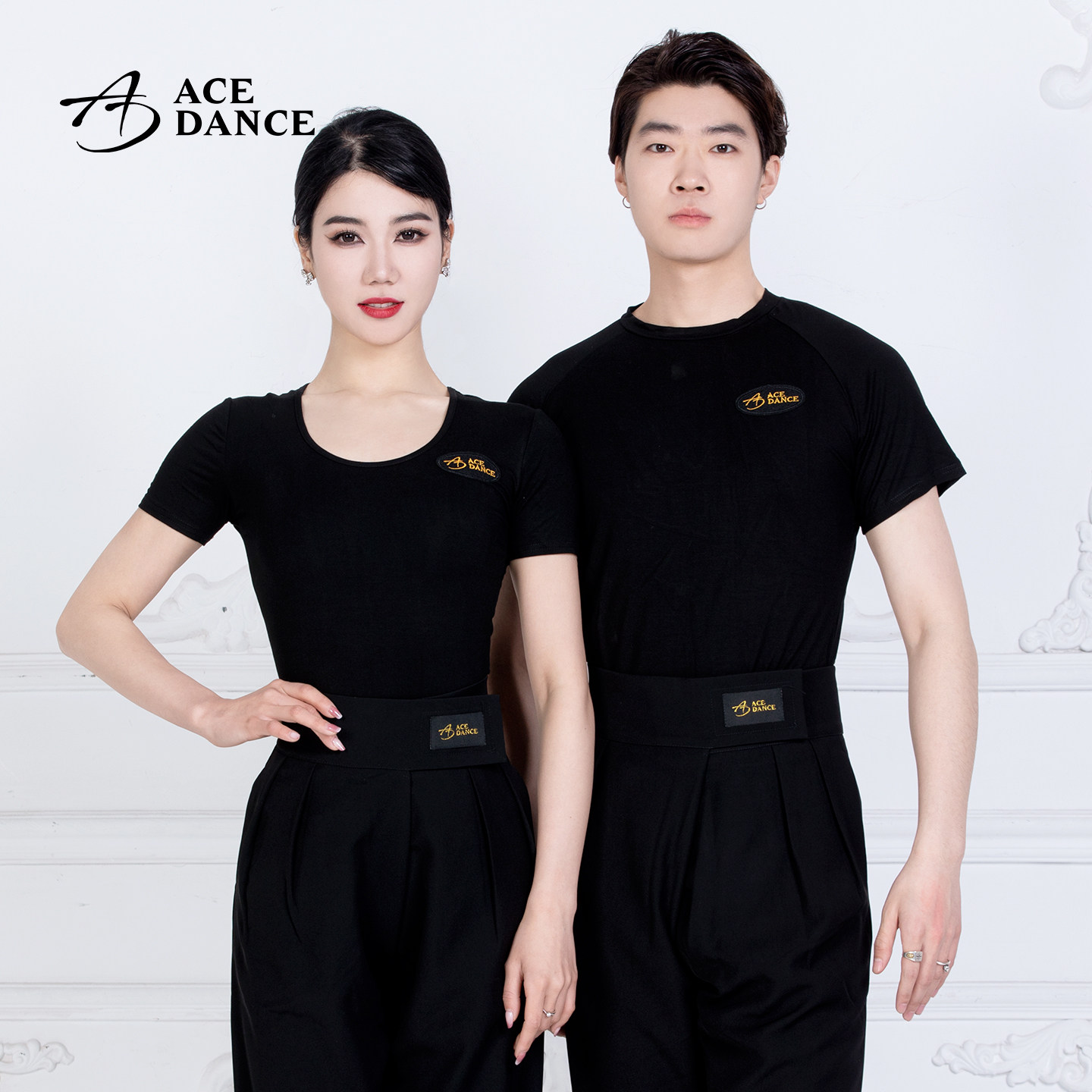 ACE dance瑰意拉丁舞摩登男士女士同款棉上衣拉链长袖练功服SY198