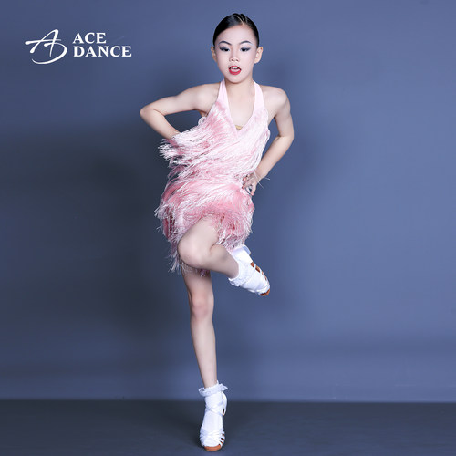 ACEDANCE少儿拉丁舞裙流苏表演裙