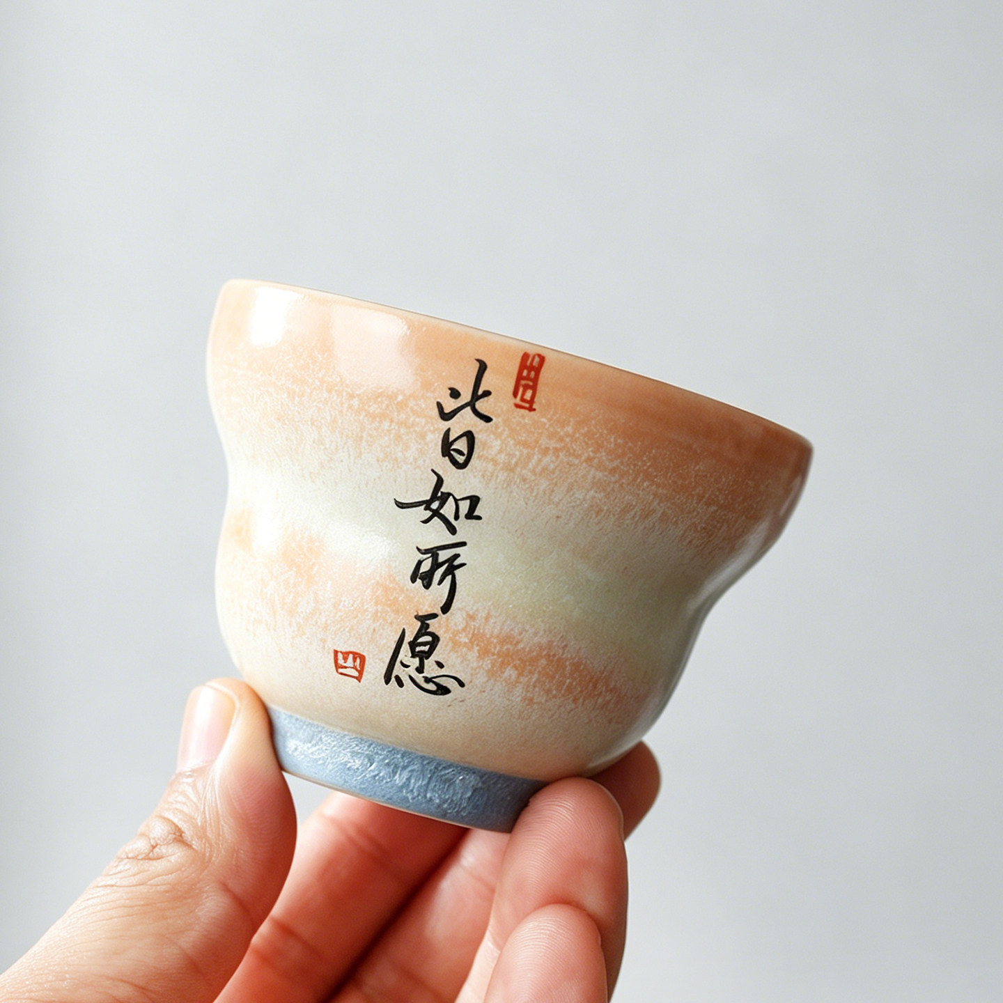 景德镇陶瓷茶杯主人杯品茗杯高档个人专用杯私人订制刻字窑变杯子
