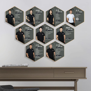 六边形教师简历挂画医生展示牌教练舞蹈老师个人简介形象海报设计