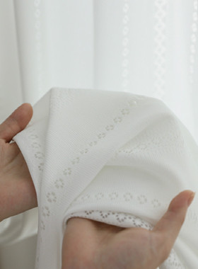 日式防晒镂空提花窗纱 透光不透人白色和风纱帘 隔热隔断装饰帘