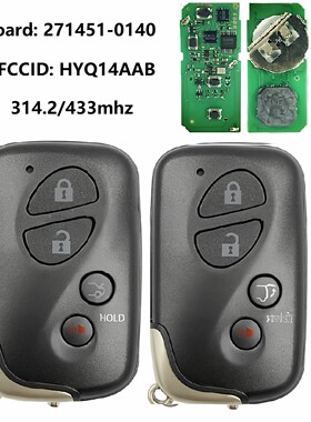 适用于雷克萨斯 3+1键智能卡HYQ14AAB 271451-0140 314.3/434MHz