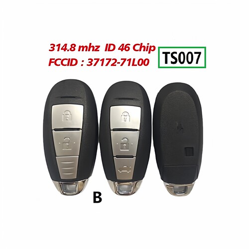 适用于铃木钥匙2/3键智能钥匙TS007 315mhz PCF7952  37172-71L00