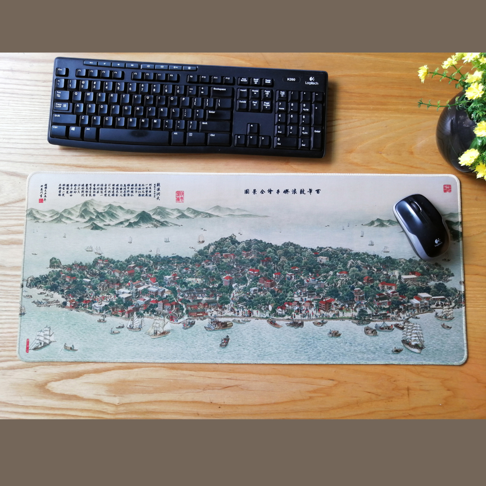 厦门大学鼓浪屿文化礼品旅游纪念品手绘鼓浪屿超大鼠标垫
