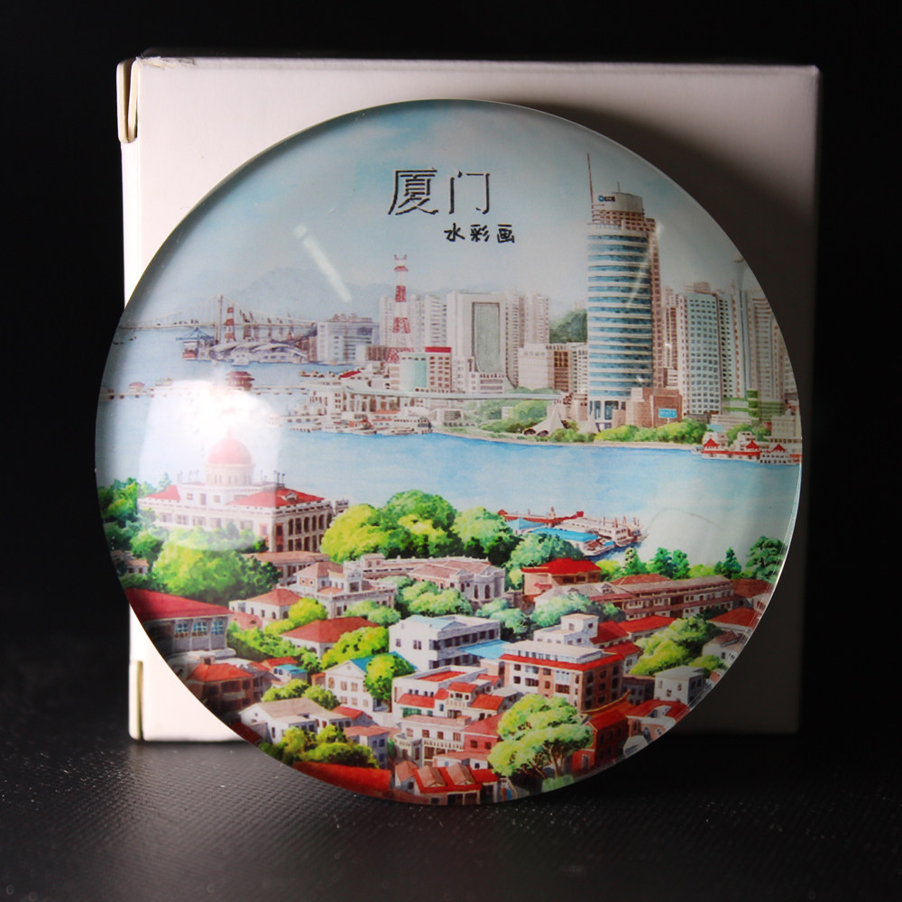 厦门文创礼品鼓浪屿旅游纪念文化原创水晶玻璃冰箱贴