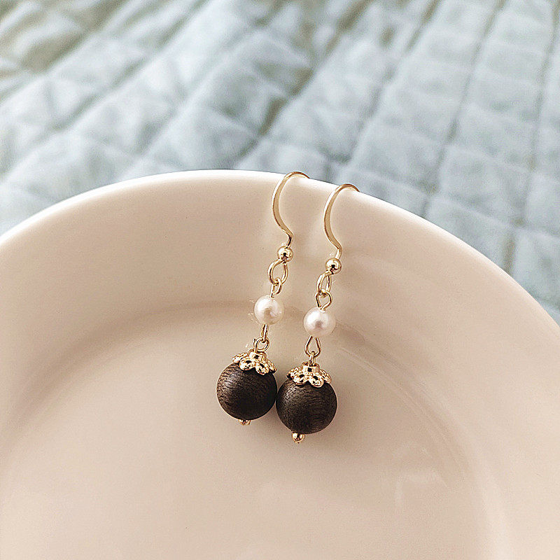 天然沉香珍珠耳环女款长款流苏耳坠耳饰耳链高级感小众设计防过敏,饰品/流行首饰/时尚饰品新,沉香,淘宝优惠券,粉丝福利购,淘宝优惠卷