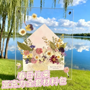 春日来信相框干花信封材料包