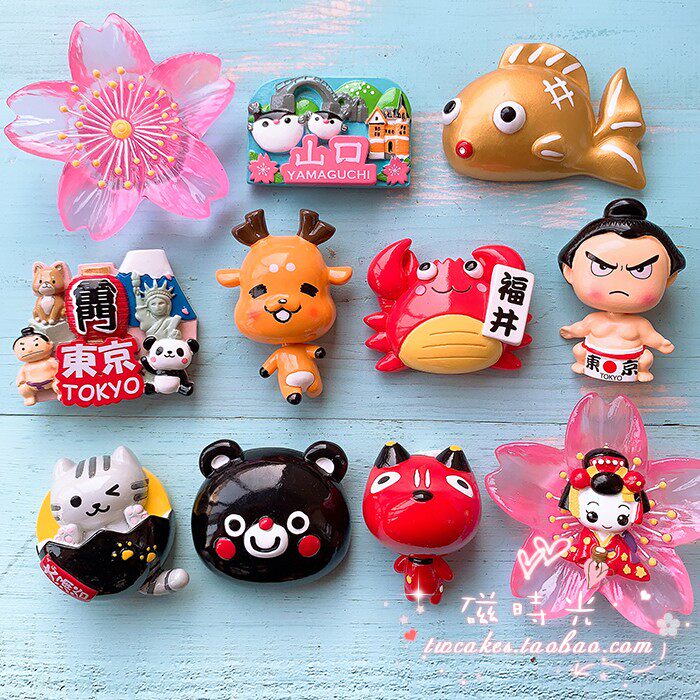 磁时光满48元包邮原单正品出口日本伴手礼东京奈良小鹿冰箱贴磁贴