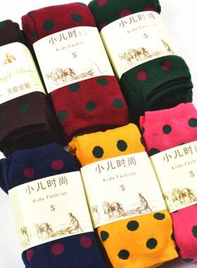 波点加厚保暖毛圈内里打底裤子