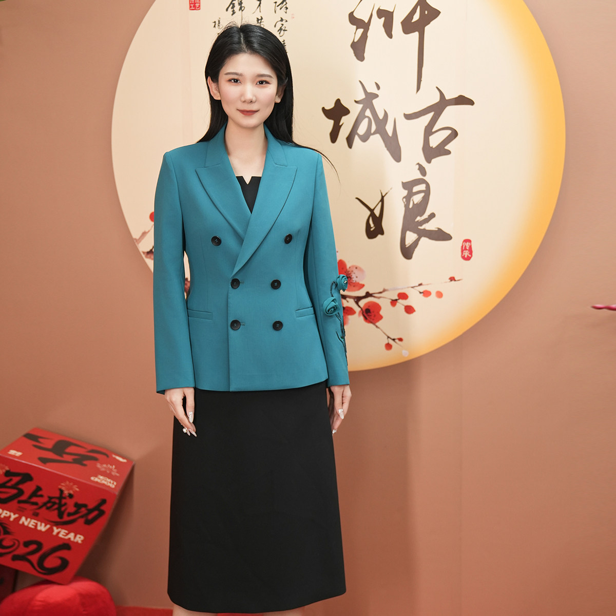 浒城古娘新款立体花气质通勤长袖西服外套新中式国风套装女士春秋,女装/女士精品,时尚套装,淘宝优惠券,粉丝福利购,淘宝优惠卷