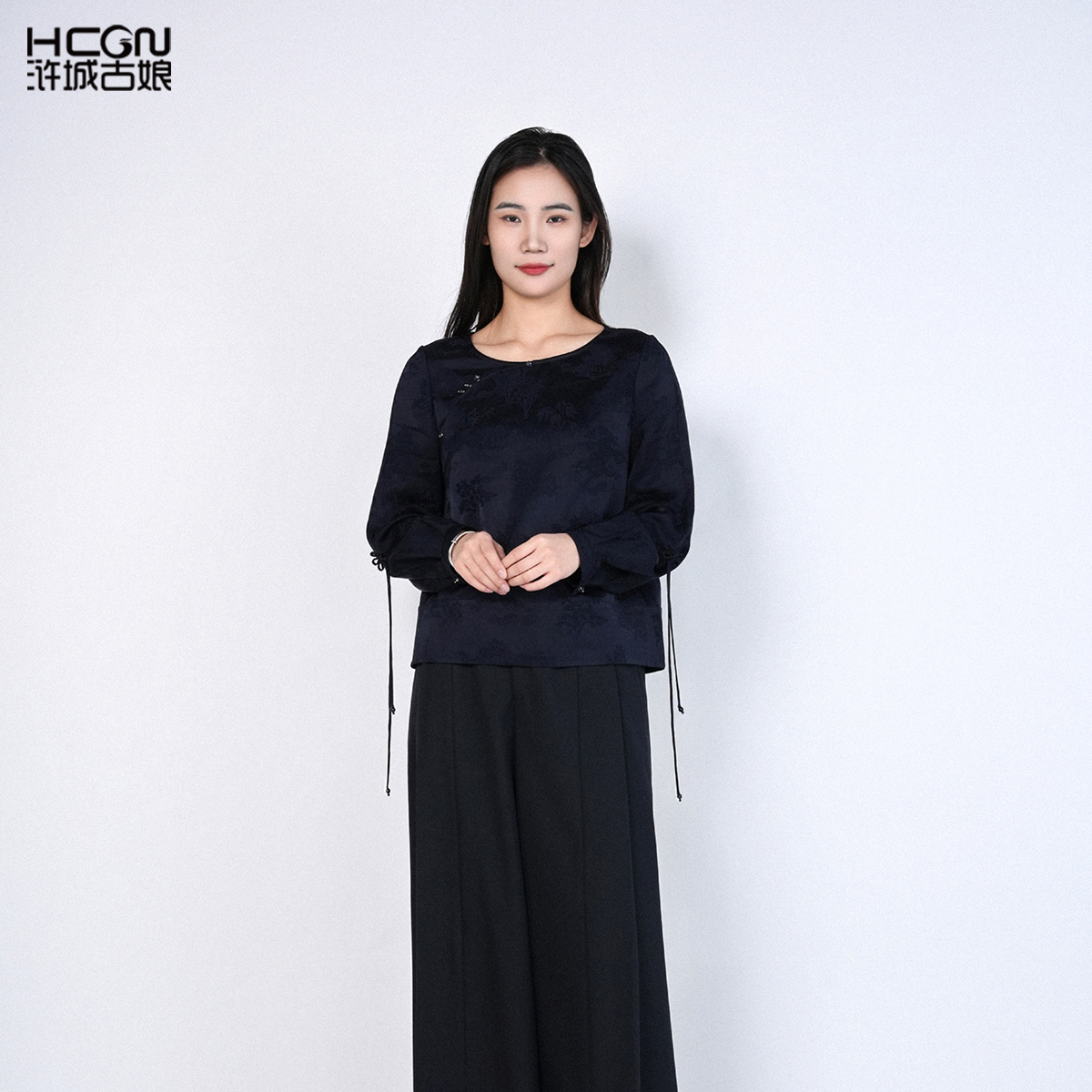 浒城古娘春季新款女装盘扣气质百搭长袖新中式国风衬衫上衣女春秋