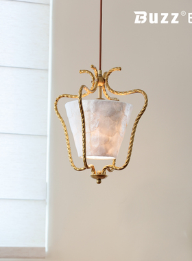 复古中世纪鸟笼床头吊灯中古风餐厅吧台灯老钱风高级感玄关吊线灯