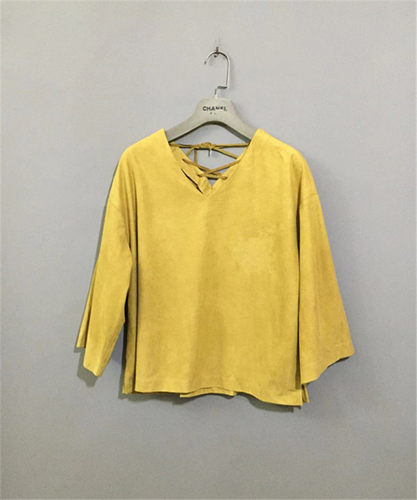 【原 价¥138】vintage 日本古着Discoat Parisien复古仿麂皮体恤