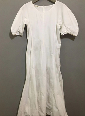 【上新价¥158】vintage  LUCKY YY复古宫廷风白色收腰连衣裙