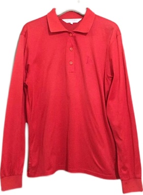 【原 价¥208】vintage  日本制  法国时装古着LANV1N红色POLO衫