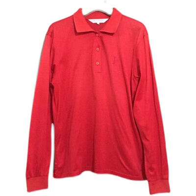 【原 价¥208】vintage  日本制  法国时装古着LANV1N红色POLO衫