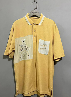 【上新价138】vintage  日本古着LODGING HOUSE卡通图案Polo衫