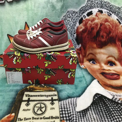 【上新价¥188】VINTAGE  日本古着EDW1N红色休闲板鞋