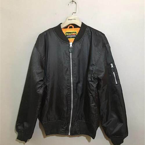 【上新价¥168】vintage  日本古着GEAR TREK黑色棒球领飞行夹克