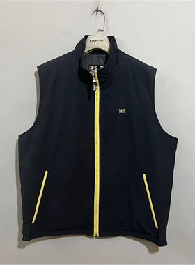 【上新价248】vintage 日本制  英国伦敦古着D@K黑色立领防风马甲