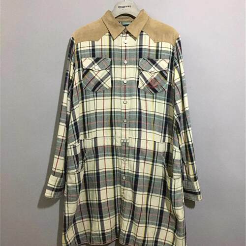 【上新价¥178】vintage  日本古着drug store's仿麂皮衬衫连衣裙