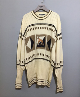 【原 价¥248】vintage  日本制  英国古着HARDY AM1ES浅杏色毛衣