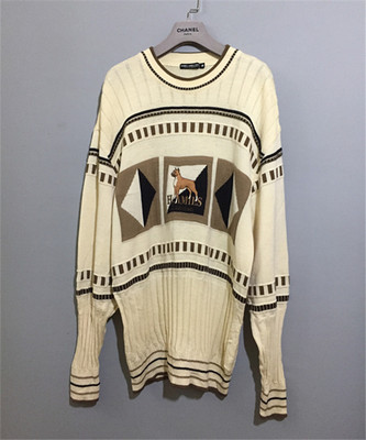 【原 价¥248】vintage  日本制  英国古着HARDY AM1ES浅杏色毛衣