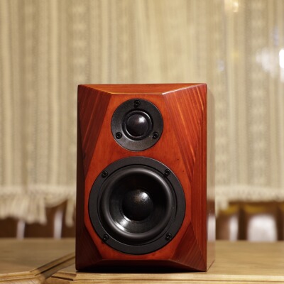 力创二分频实木无源hifi音箱桌面