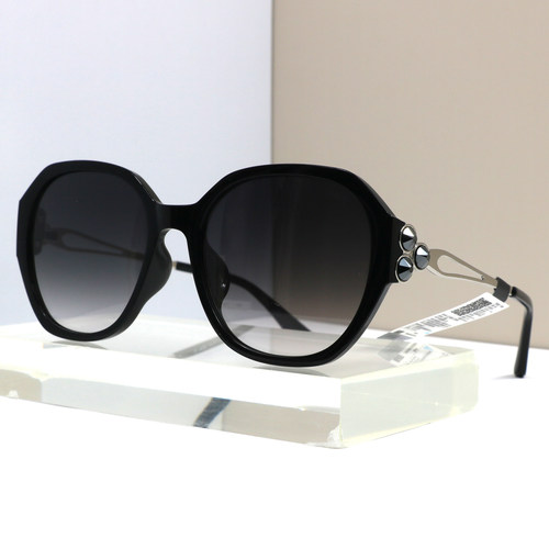 帕莎2025新品墨镜女圆形大框凹造型时尚优雅太阳镜可配近视PS1069