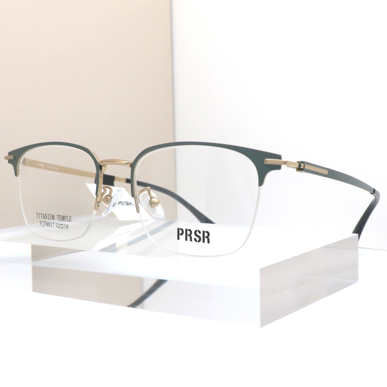 帕莎新款眼镜框男近视女潮半框复古金属眉毛框商务眼镜架PJ78017