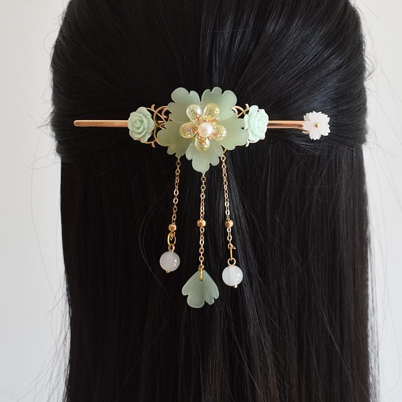 与子同袍原创玉兰发夹