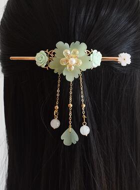 古风发冠后脑勺束发簪头饰半扎旗袍流苏发饰日常饰品儿童成人配饰