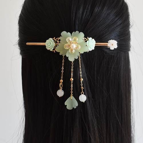 与子同袍原创玉兰发夹