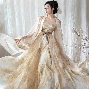 素连衣裙褙子夏 拟梦扶苏国风原创仿诃子裙日常改良汉服荷叶边汉元