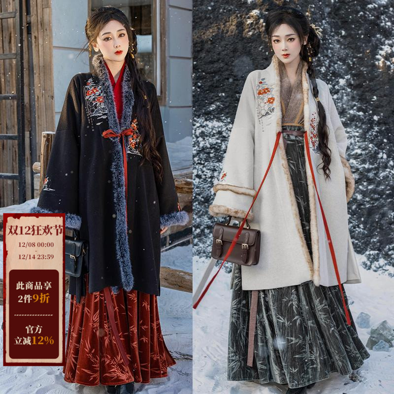拟梦雪中客原创秋冬汉服有口袋