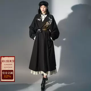 帅气百搭日常汉服刺绣圆领袍拟梦