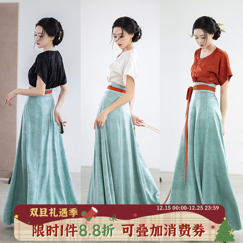 拟梦唐风汉服短袖夏款