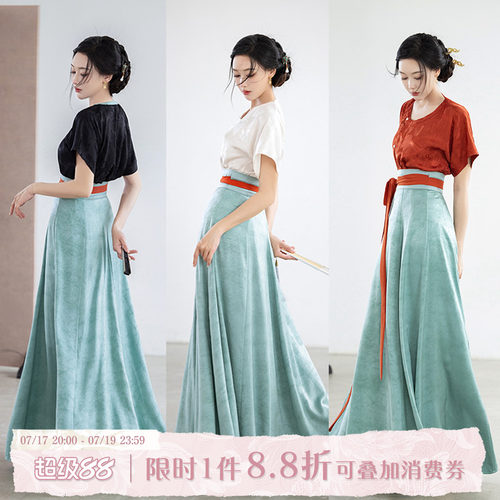 拟梦唐风汉服短袖夏款