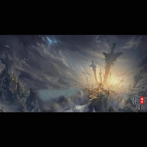 传奇UI素材 大陆底图传送背景-开门动画 1920x1010 25帧PNG UI580