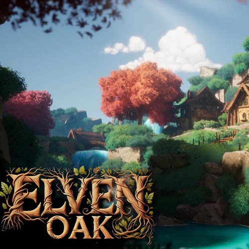 UE5.1风格化精灵乡村河流瀑布Elven Oak Village ElvishStylized