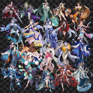 传奇光柱素材 仙侠系列美女无字光柱 NPC 高清动态 PNG序列 G225