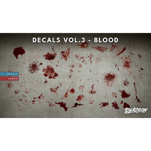 UE5.3-5.6血渍贴花材质Decals VOL.3 - Blood
